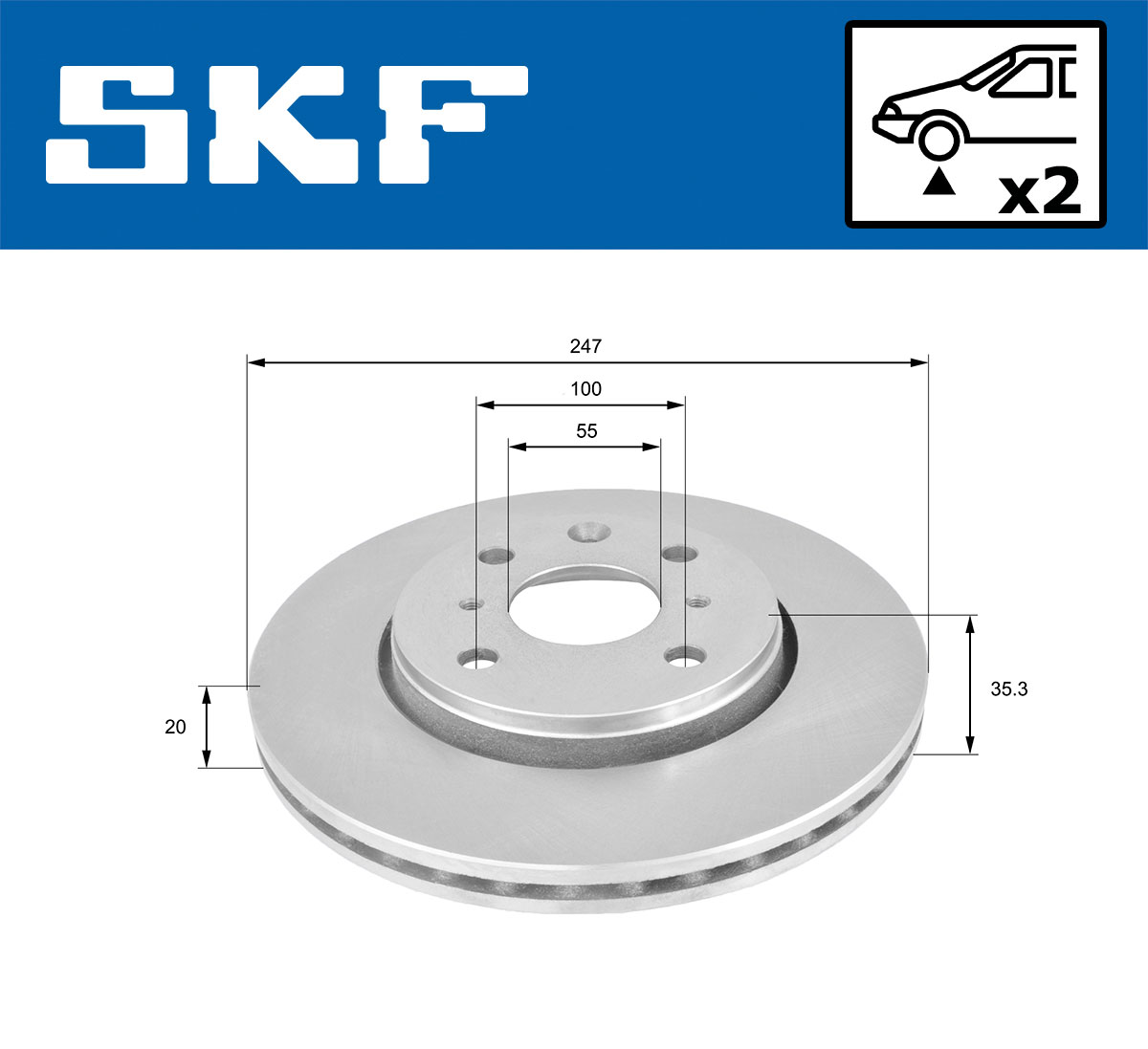 SKF VKBD 80043 V2 Disc frana